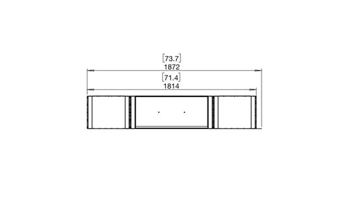 Ecosmart Fire Flex 68PN.BX2 Peninsula Fireplace Insert - Black Finish / Black Burner - ESF.FX.68PN.BX2.B
